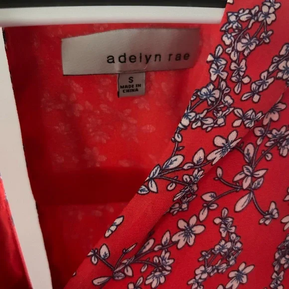 Adelyn Rae Red Floral Dress - Picture 2 of 4